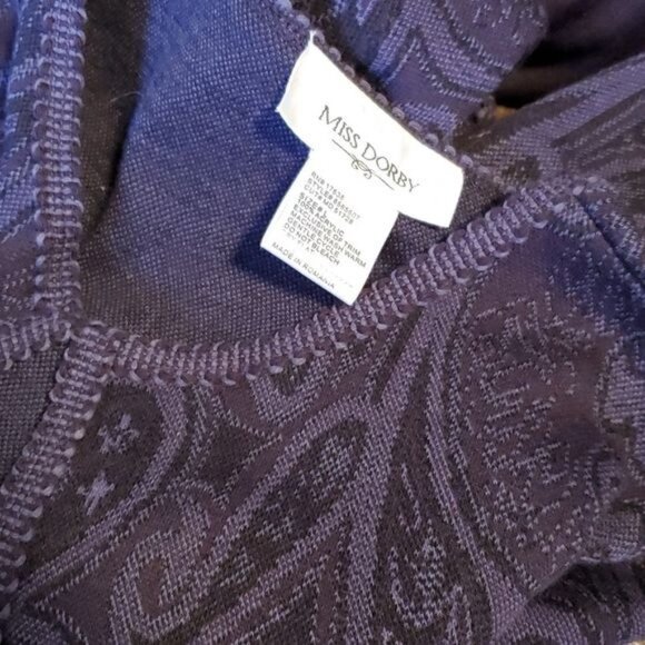 Vintage Miss Dorby Maxi Sweater Dress Jacket Dark Purple Woman's WOMEN'S LARGE - Picture 11 of 14